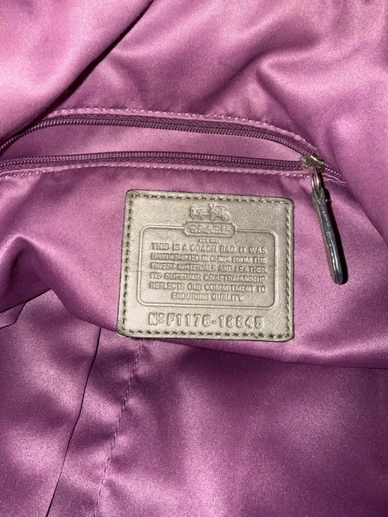 Coach Op Art Madison Lindsey Large Gray Handbag Satchel Tote $358 - Picture 12 of 12